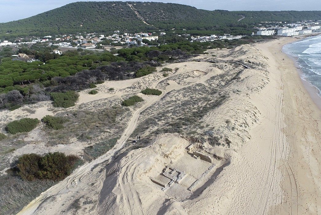 Una vista aérea de la zona de Cabo de Trafalgar a Los Caños de Meca