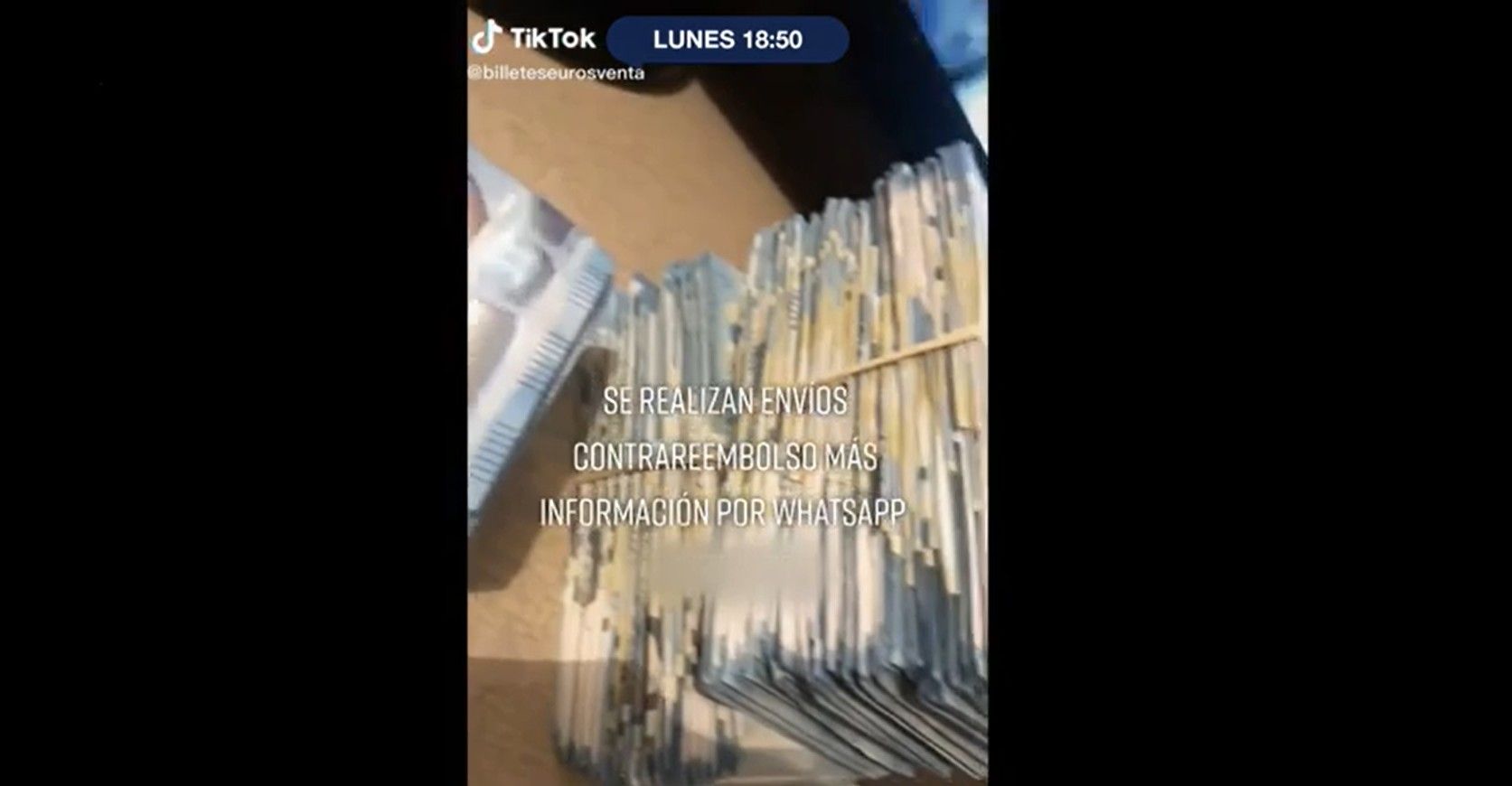 Una imagen de archivo de una de las operaciones contra los billetes falsos en TikTok realizadas por la Policía