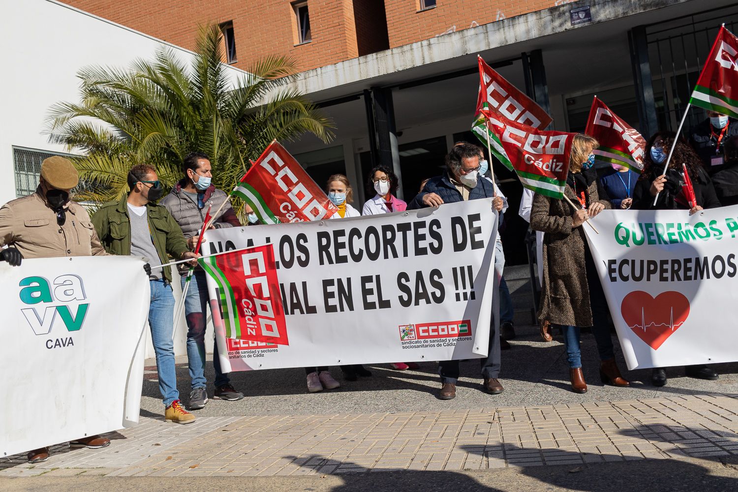 Concentración por la sanidad pública.