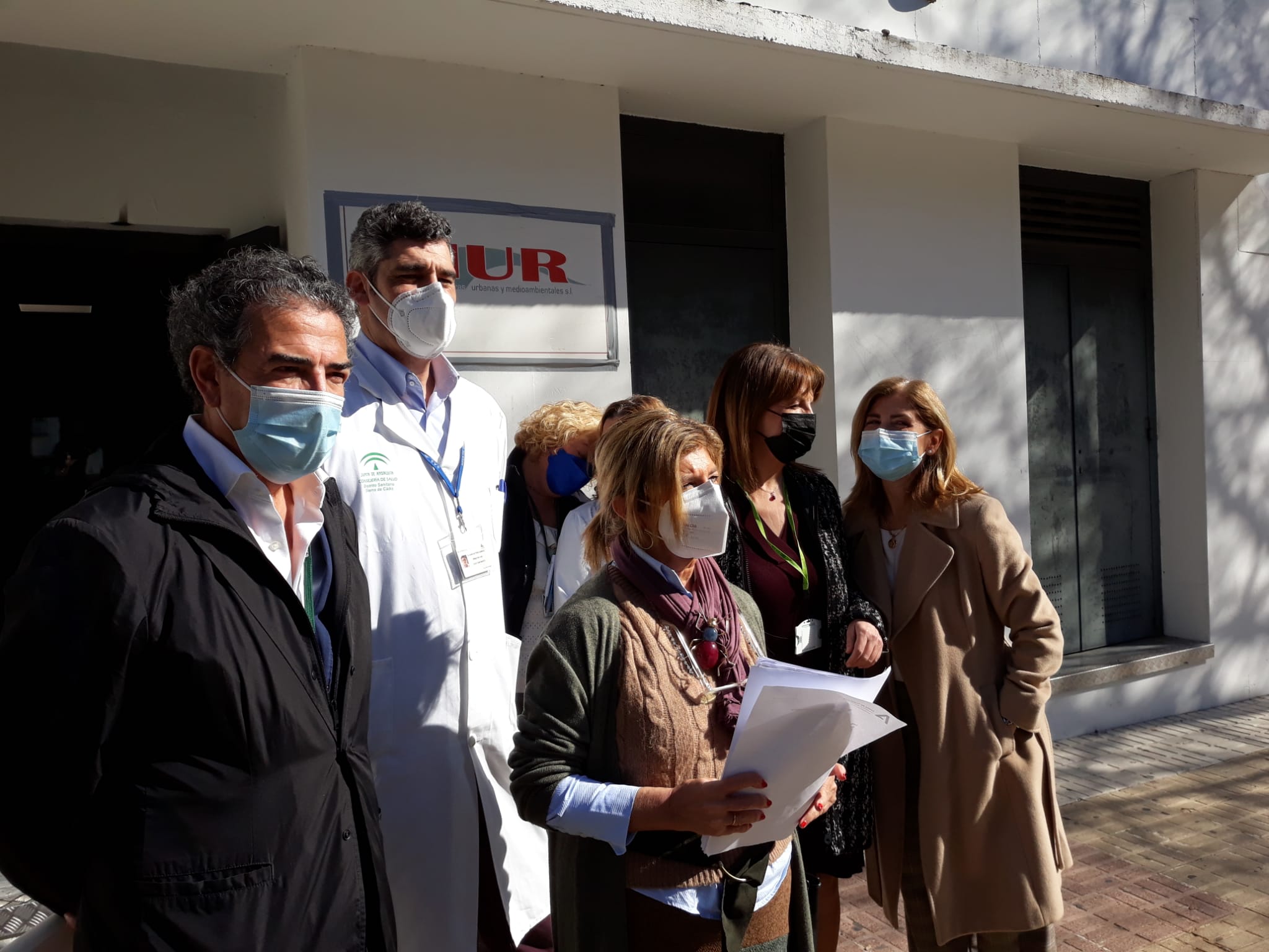 Isabel Paredes, delegada territorial de la Junta, durante el inicio de las obras de ampliación de San Benito Isabel Paredes, delegada territorial de la Junta, durante el inicio de las obras de ampliación de San Benito