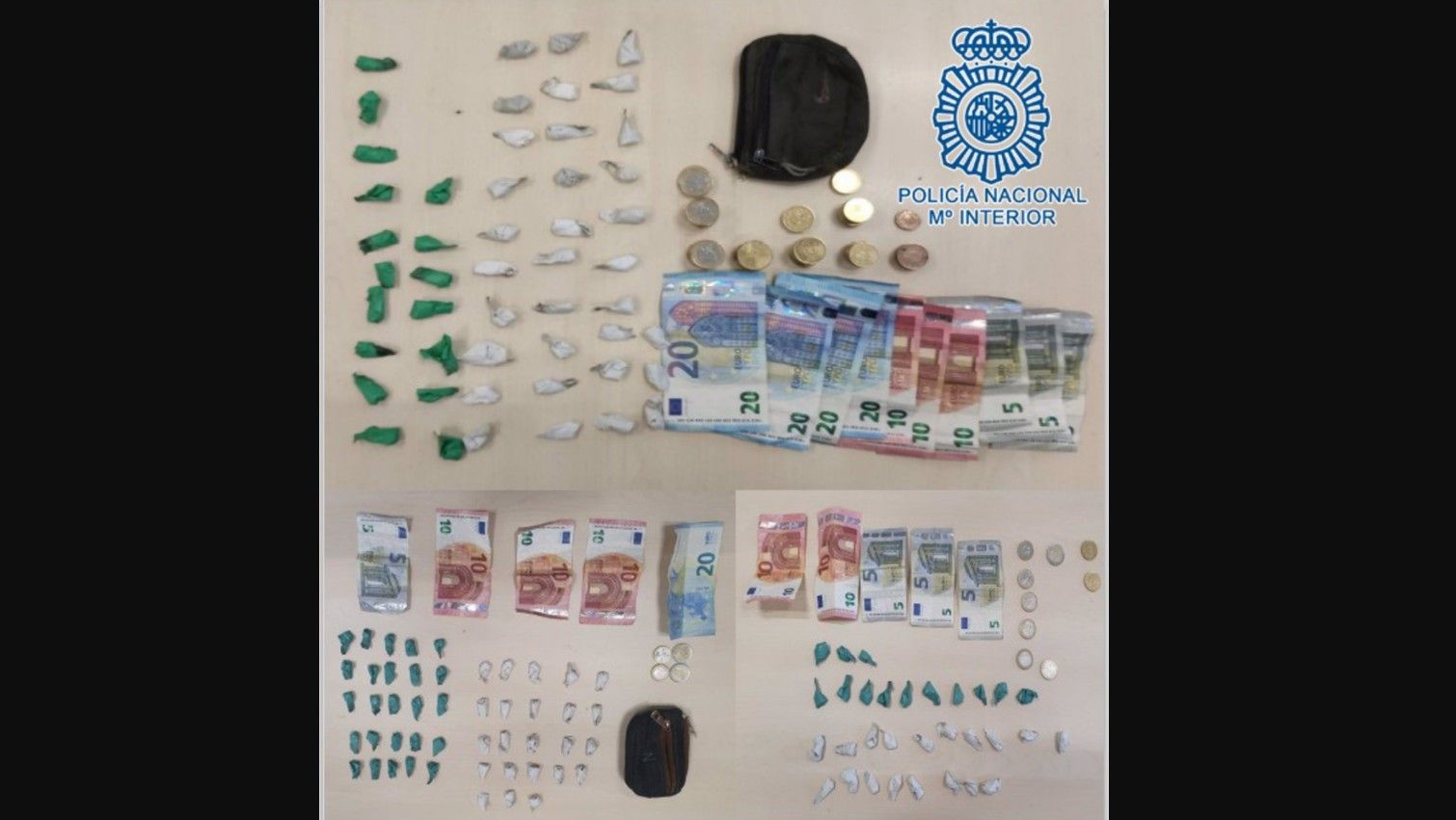 Droga intervenida por la Policía de Jerez tras las detenciones en San Telmo y San Benito