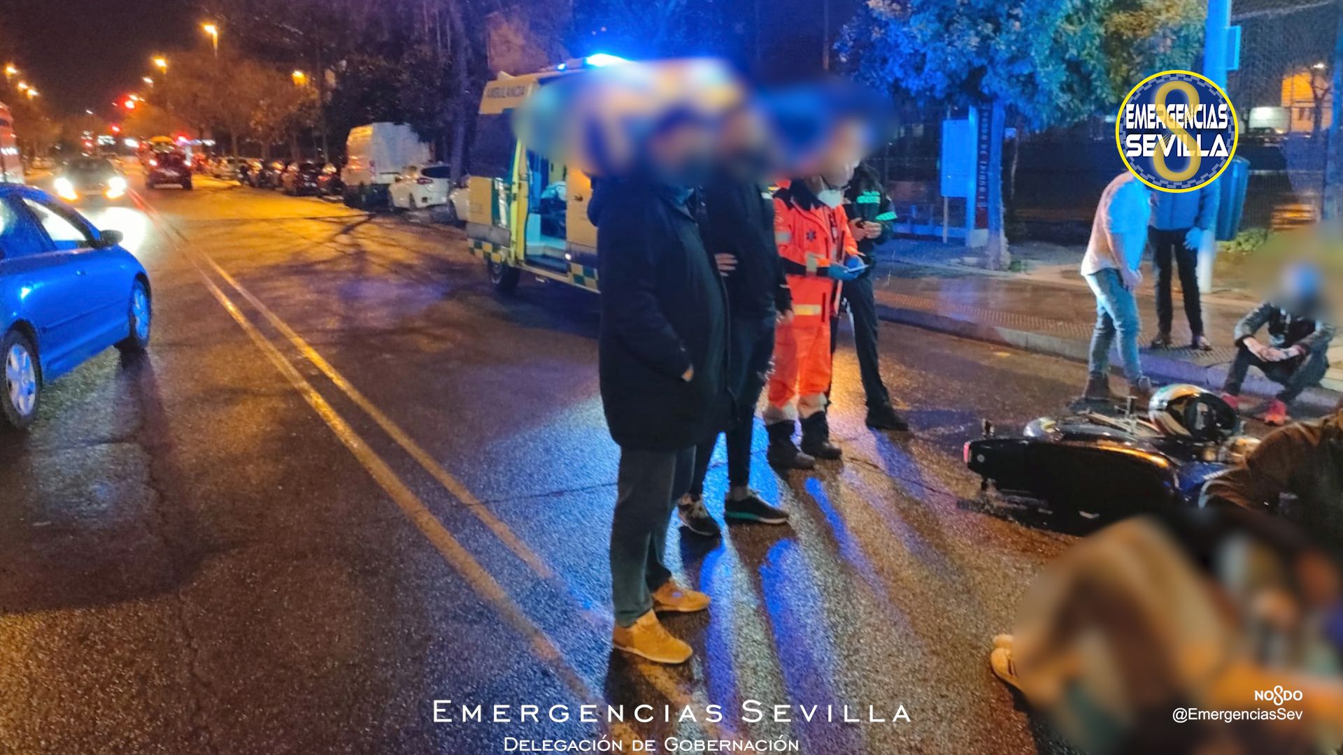 Un accidente de tráfico en Sevilla, en una imagen de archivo.