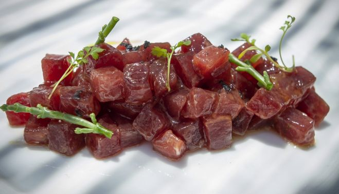 Tartar de atún Rojo de 21 restaurante. 
