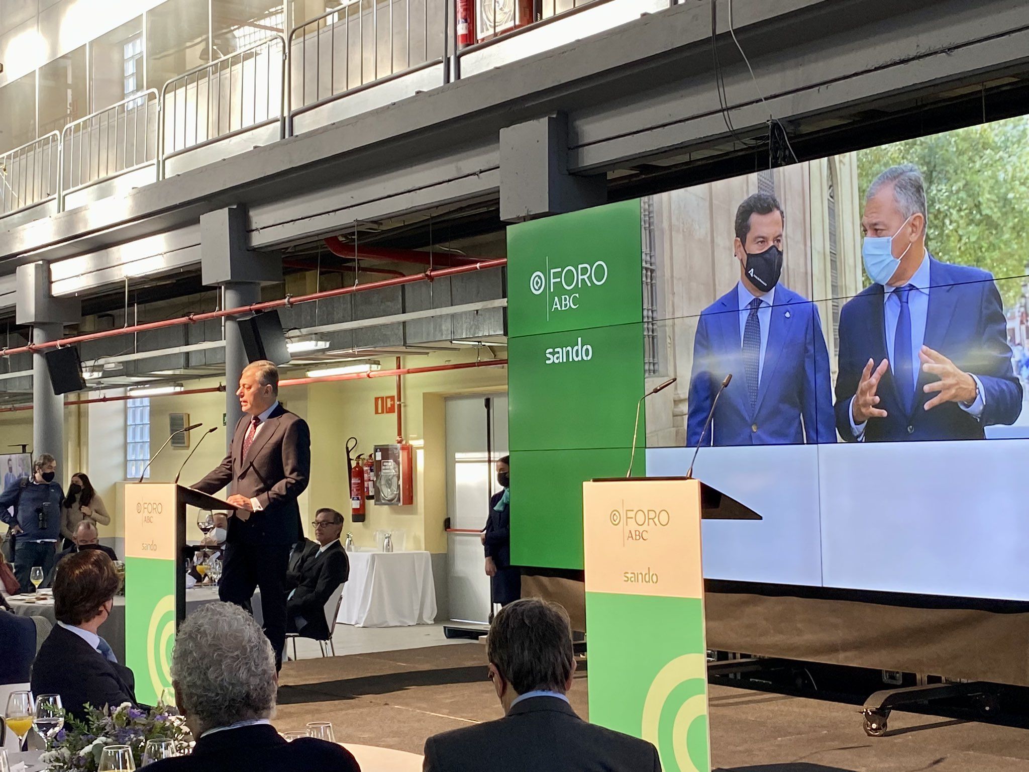 José Luis Sanz, candidato del PP, durante su intervención.