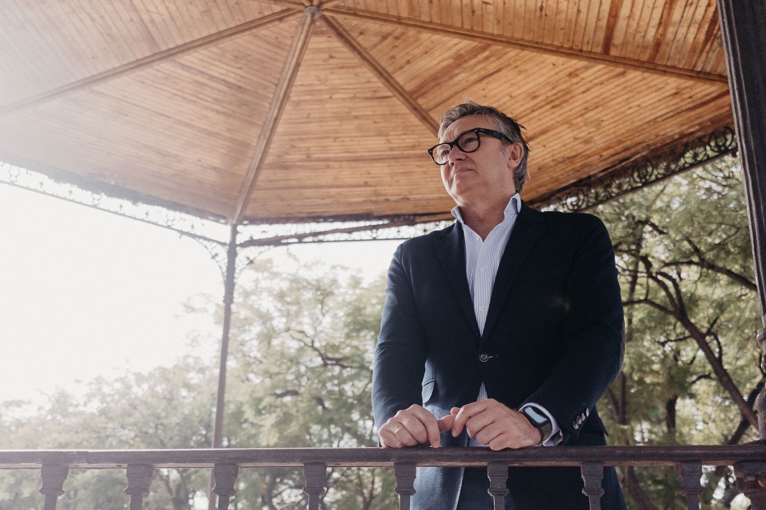 Manuel Gavira, portavoz parlamentario de Vox en Andalucía, tras la entrevista con lavozdelsur.es, este pasado viernes.