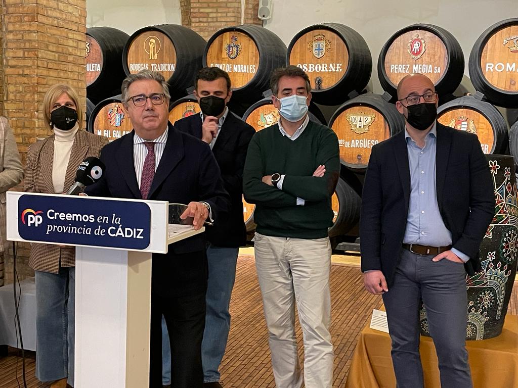 Zoido en la comparecencia de prensa en Jerez.