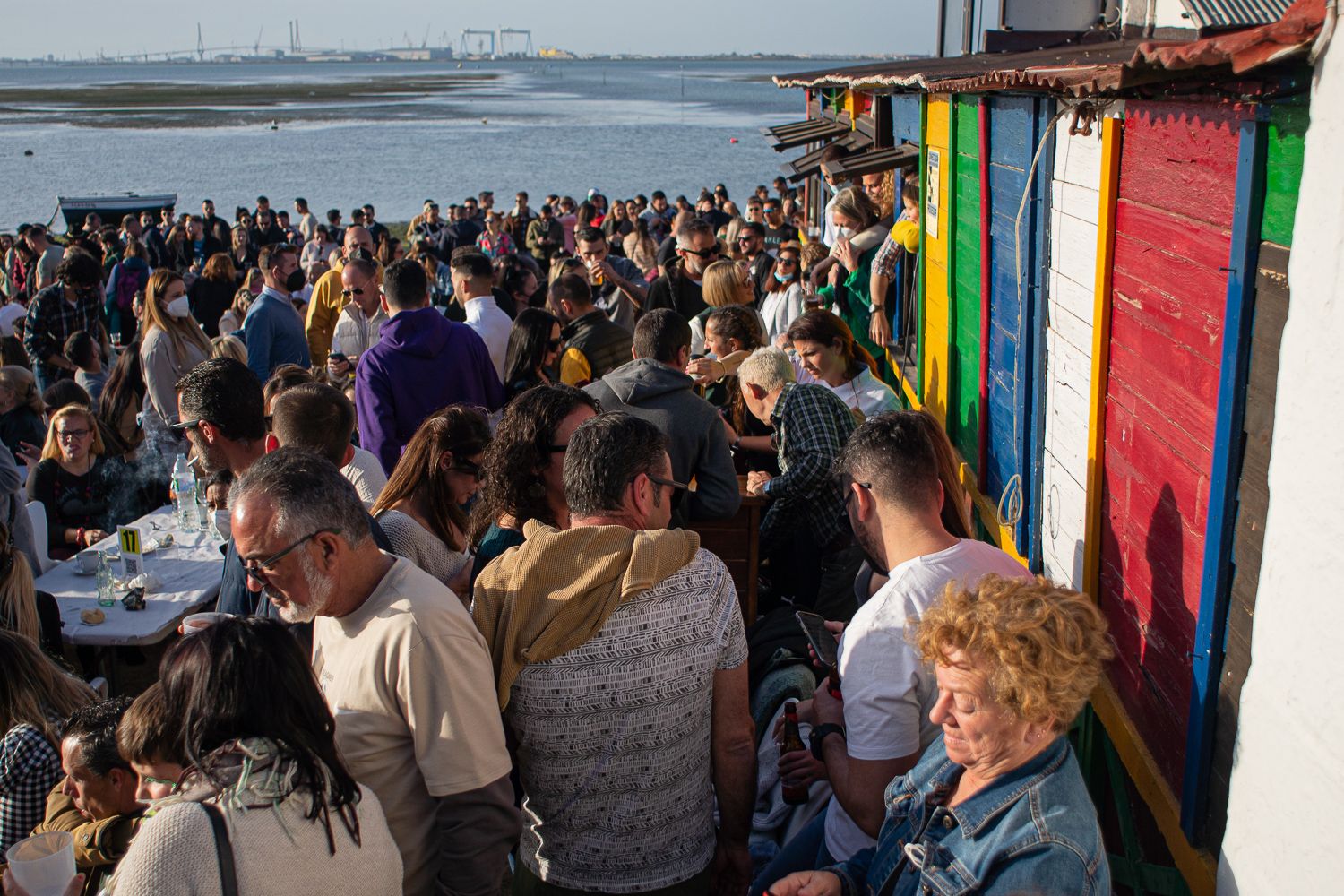 Ambiente en la Casería de Osio en San Fernando desde donde parte la prueba.
