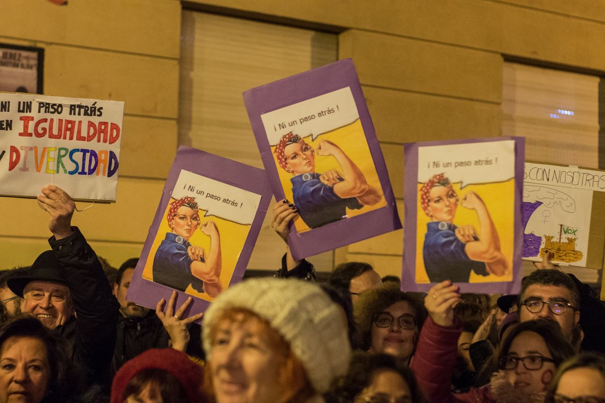 Pancartas contra el patriarcado en una reciente concentración feminista.