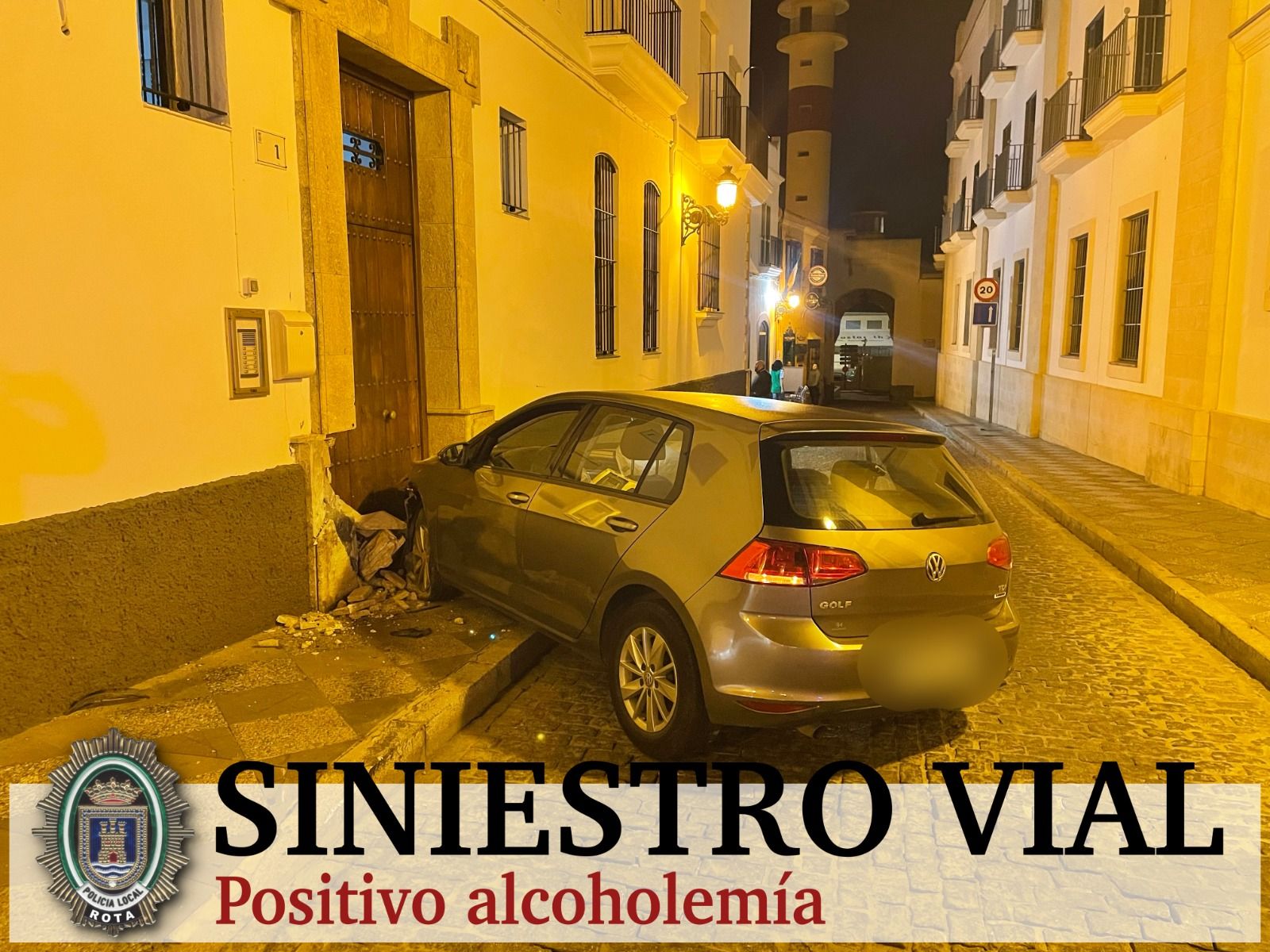 Foto del siniestro vial en Rota.