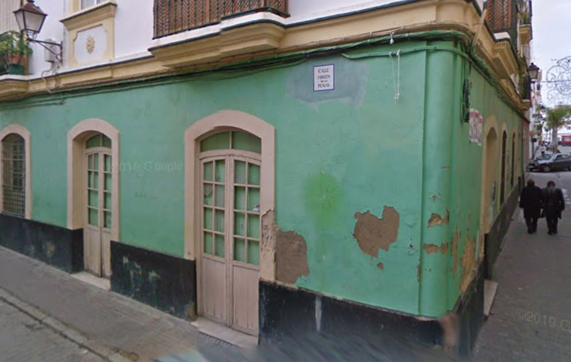 Antigua fachada del bar Las Banderas