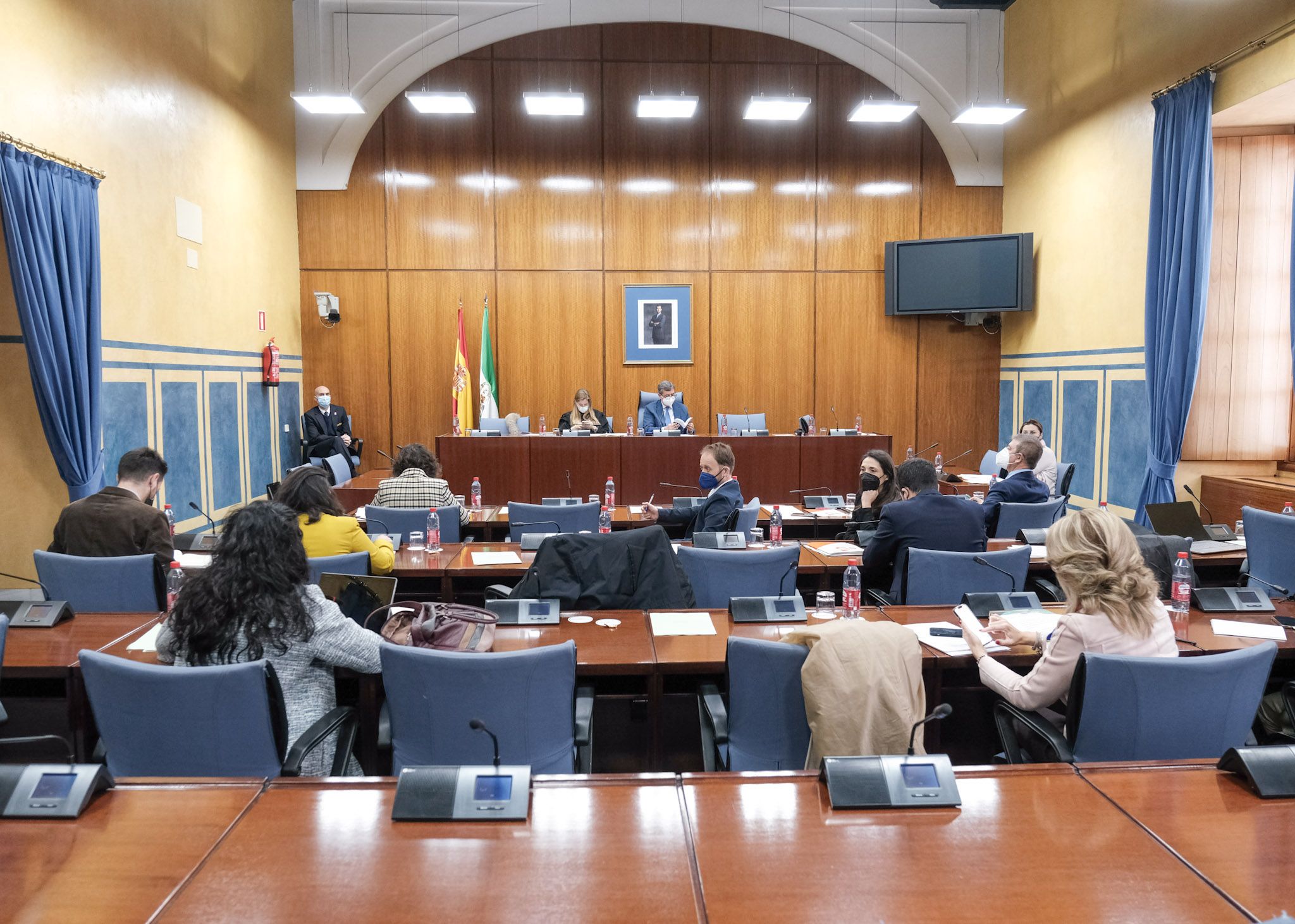 Una comisión en el Parlamento de Andalucía durante la anterior legislatura.