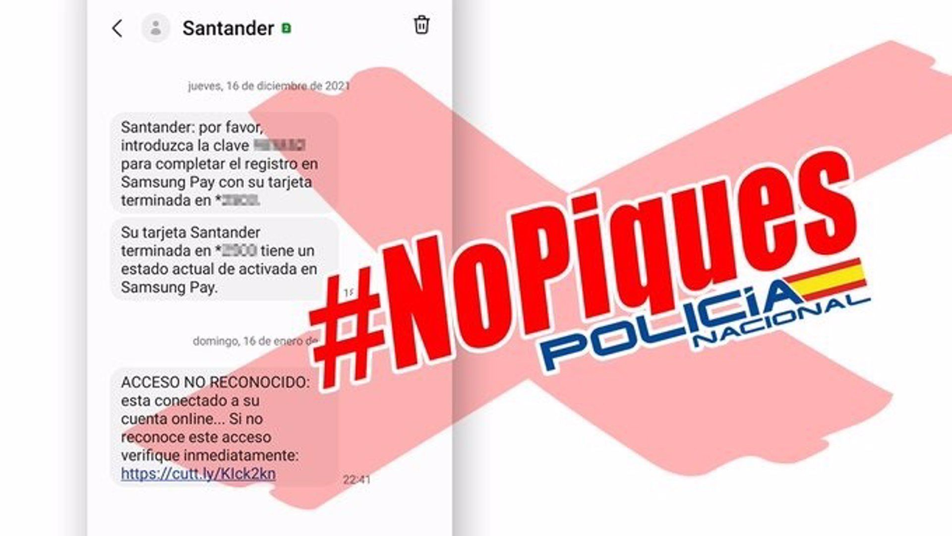 Una vecina de San Fernando pierde 23.000 euros tras pinchar en un sms falso.