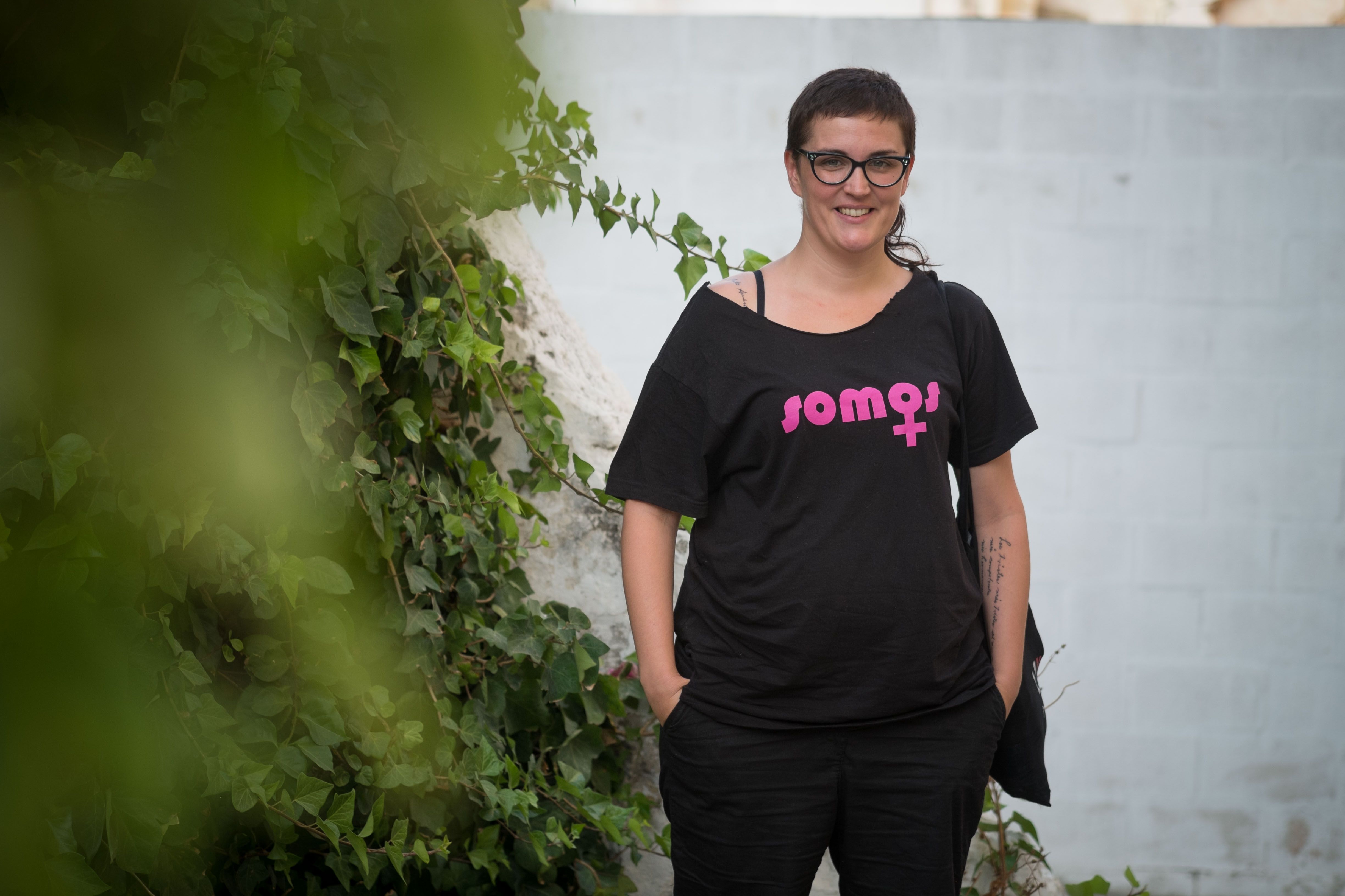 Pamela Palenciano, tras una entrevista con lavozdelsur.es.