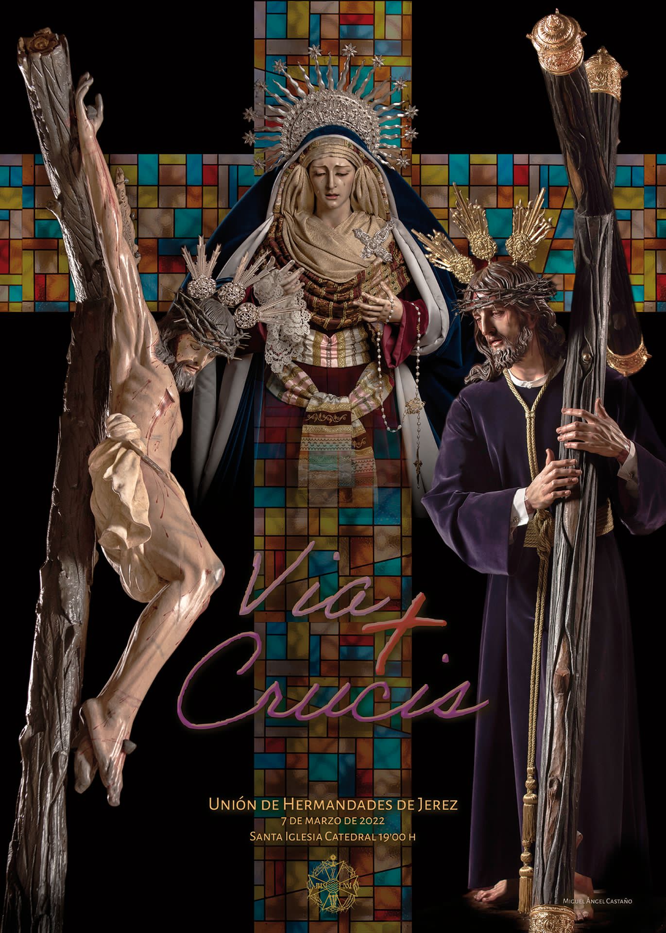 Cartel del Via Crucis presentado esta noche. 