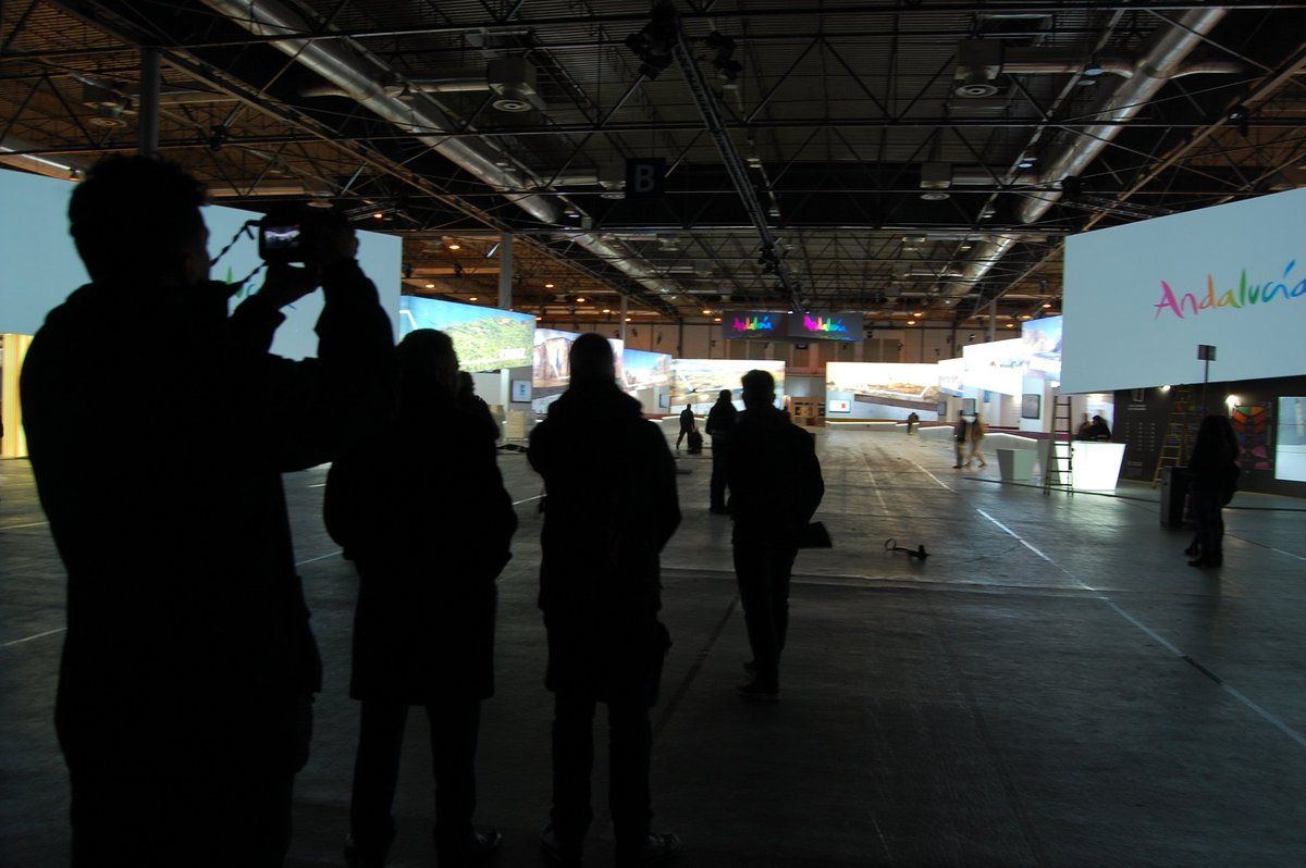 Preparativos en uno de los pabellones de Fitur, en una imagen de archivo.