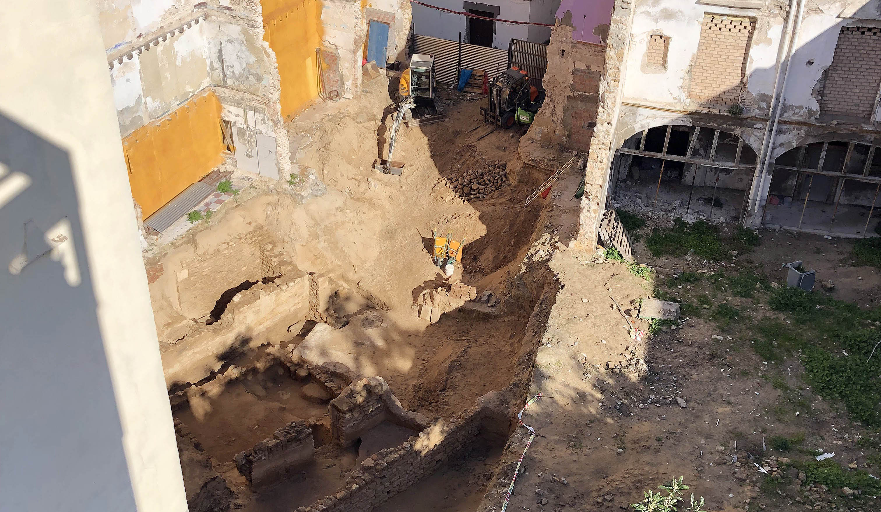 Restos arqueológicos de la ocupación musulmana en Cádiz, en la calle Barrocal. FOTO: OCADIZDIGITAL.ES. 