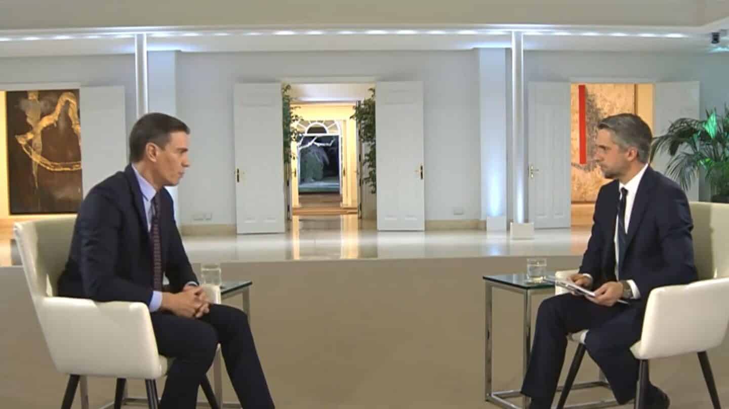 Pedro Sánchez, esta pasada noche en la entrevista de RTVE donde se le preguntó por la situación del Gobierno de coalición