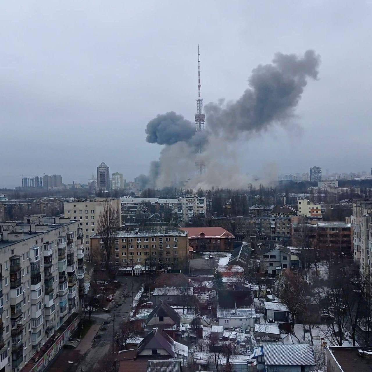 Imagen de Kiev facilitada por el Gobierno de Ucrania tras el ataque ruso