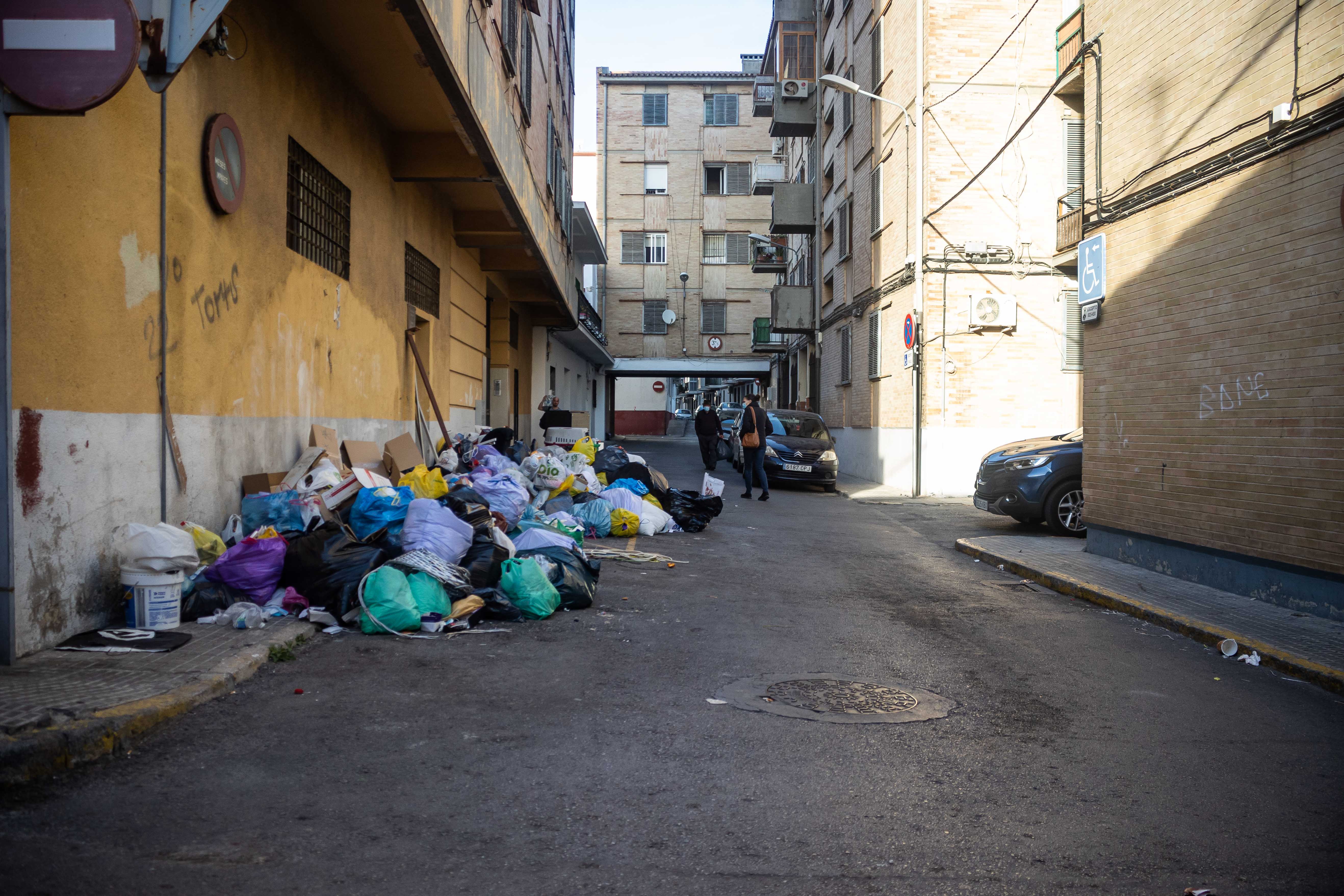 Residuos en las calles de El Puerto.