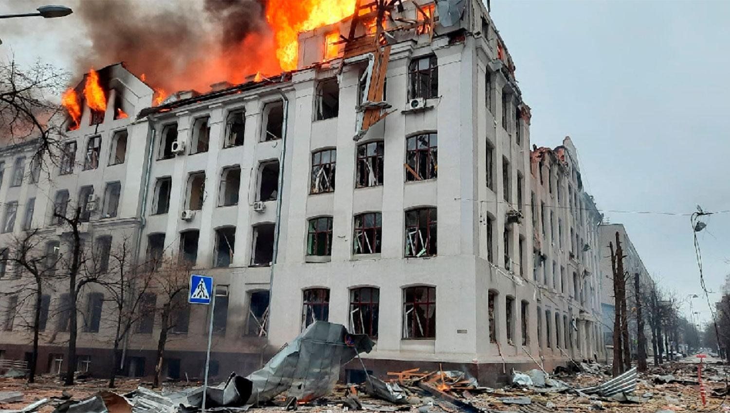 Ucrania en llamas.