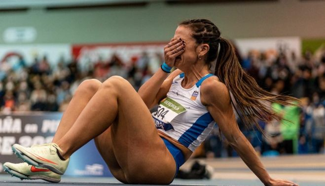 Maribel Pérez, en el Campeonato de España de atletismo 2022. 