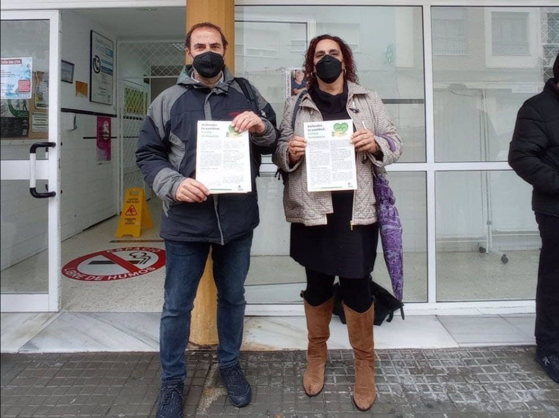 Ricardo Sánchez y Ángela Aguilera, de Adelante Andalucía, este lunes en La Línea