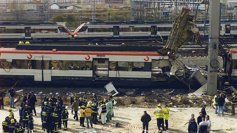 Una imagen de uno de los trenes que sufrieron el atentado terrorista el 11 de marzo de 2004.